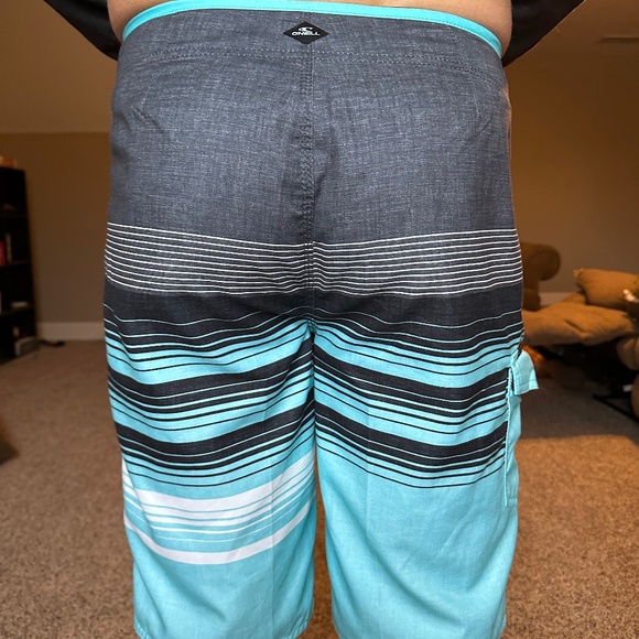 O'Neill Men's Grey Blue Swim Trunks Size 30 - Picture 3 of 9